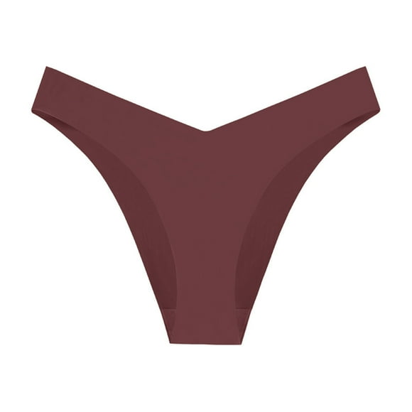 WZXFASHION Hot Girls Sexy Panty Underwear Bikini String Seamless Thongs Underwear Solid Nylon Ice Silk Women'sPanties C XL