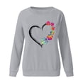 thumbnail image 2 of DDAPJ pyju Heart Dog Paw Graphic Sweatshirt for Women 2025,Cute Dog Mom Shirts Casual Crewneck Fashion Pullover Tops, 2 of 3