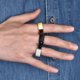 thumbnail image 5 of Anillos de joyería de acero inoxidable cuadrados estilo hip hop punk, color negro, dorado y plateado, accesorios de joyería a prueba de agua para hombres, regalos, 9, negro, 5 of 5