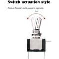 thumbnail image 3 of Interruptor de palanca Linkstyle 12 V LED impermeable de 3 pines SPST 20A, 3 of 9