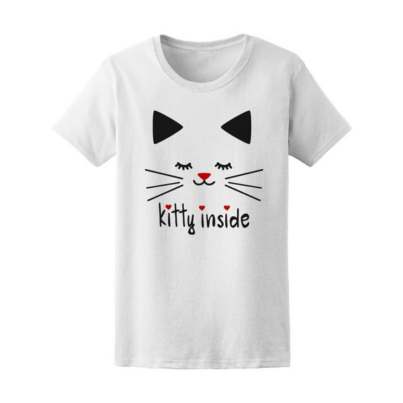 Cute Kitty Inside Cat Tee Women's -Image by Shutterstock