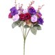thumbnail image 3 of Inteprter Flores artificiales, tela de seda rosa, diamantes de imitación, ramo falso, decoración Floral DIY, centros de de cumpleaños para el Decoración del hogar Rosado, 3 of 6