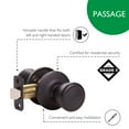 thumbnail image 4 of Design House Tulip Passage Interior Hall and Closet Door Knob with 2-Way Adjustable Latch, Matte Black, 4 of 15