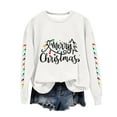 thumbnail image 4 of Enjoytime Sweatshirt for Women Merry Christmas Printed Long Sleeve Crewneck Sweatshirt Xmas Holiday Casual Pullover Tops, 4 of 4