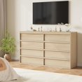thumbnail image 6 of Accreate Modern Double Dresser Organizer with Drawers Large Storage Wooden Chest of Drawers for Living Room Bedroom Nursery Hallway, 6 of 7