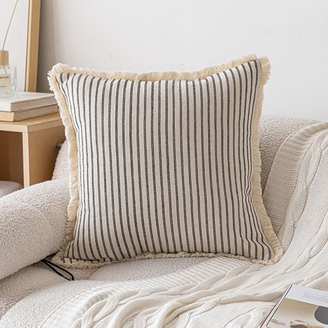 Xihbxyly Funda de Almohada de Punto, Funda de Cojín de Lana Colorida, Cojín Decorativo Suave, Funda Extraíble Fácil de Limpiar, Estilo Sala de Estar y Dormitorio, Acogedor Acento Hogareño.