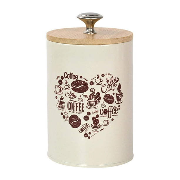 Contenedor de azúcar de té de café, cereales rústicos de sellado de recipiente, recipiente de cocina A