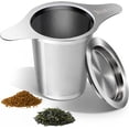 thumbnail image 1 of Yoassi Extra Fine 18/8 Stainless Steel Tea Infuser Mesh Strainer with Large Capacity & Perfect Size Double Handles for Hanging on Teapots, Mugs, Cups to Steep Loose Leaf Tea and Coffee, 1 of 6