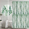 thumbnail image 5 of Green Weeping Eucalyptus Shower Curtain, Waterproof Shower Curtains for Bathroom, Spring Summer Country Leaves Washable Fabric Bathtub Curtain Set Bath Decor with 12 Hooks Standard 72"x72", 5 of 8