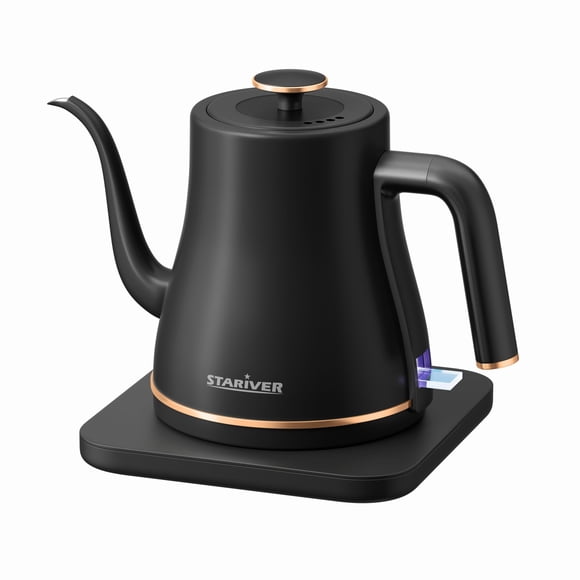 Hervidor eléctrico Stariver Gooseneck de 0,8 L con apagado automático negro