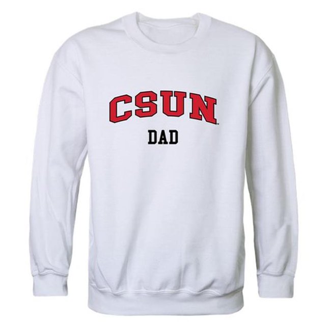 W Republic 562-166-WHT-05 Chandail en Molleton Col Rond pour Hommes Cal State Northridge Matadors Papa, Blanc - 2TG