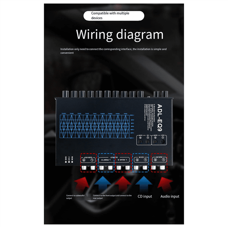 Auto Cube Graphic Equalizer 9 Band Audio Fürs Auto Produktbild-Vorschau 8