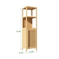 thumbnail image 3 of Large capacity multifunctional bamboo storage cabinet furniture for bathroom and living room, 3 of 7