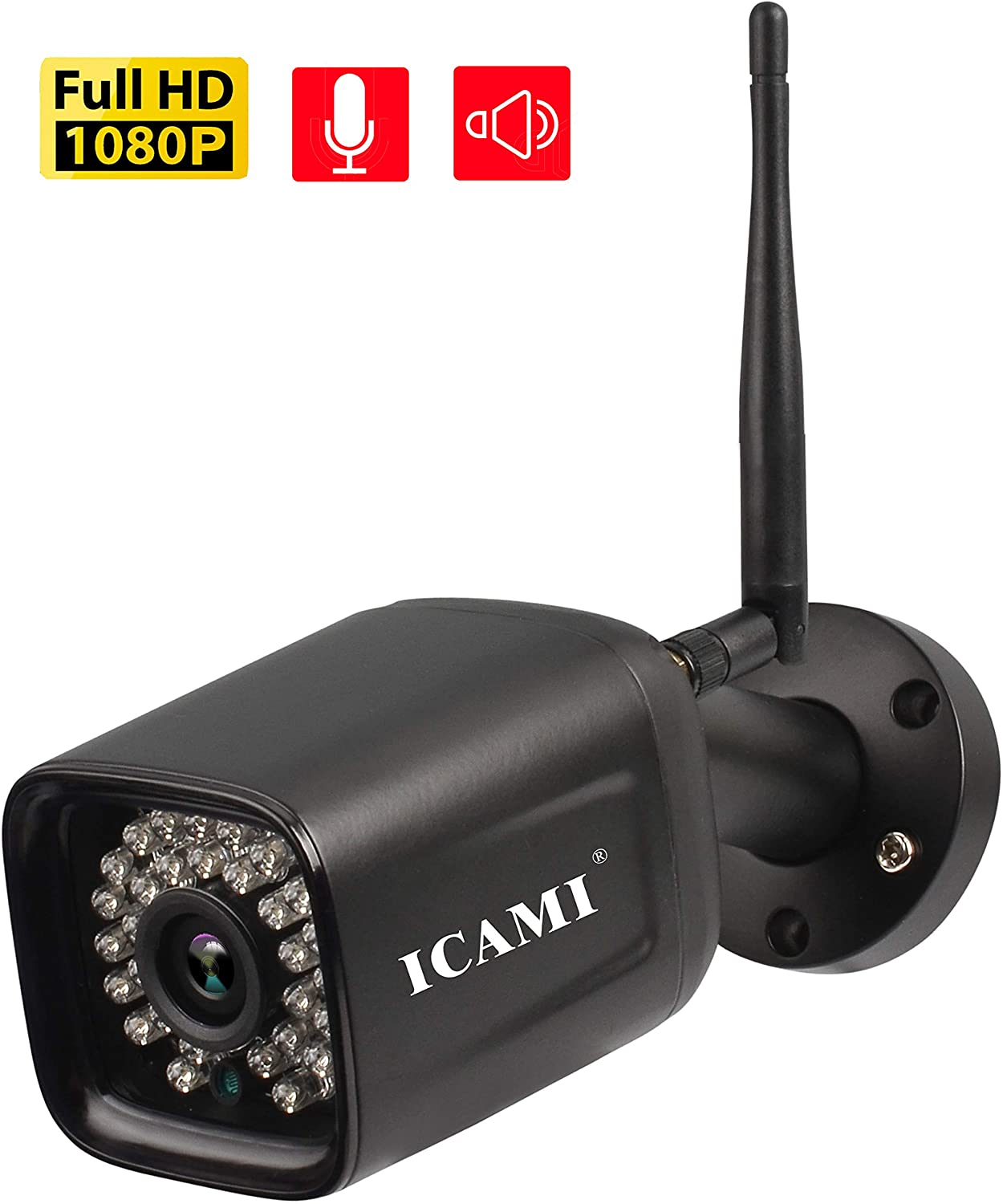 ICAMI HD 1080p Wireless WiFi Security Camera Outdoor Waterproof with