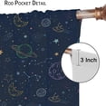 thumbnail image 6 of Outer Space Galaxy Curtains, Boys Kids Cartoon Universe Starry Sky Planets Moon Colorful Stars Print Window Drapes for Bedroom Living Room 84x84in, 6 of 6