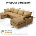 thumbnail image 2 of 130" U-Shaped Modular Sectional Sofa With Storage Large Modular Couch With Customizable Layout And Built-In Storage Seats For Modern Living Rooms, 2 of 8