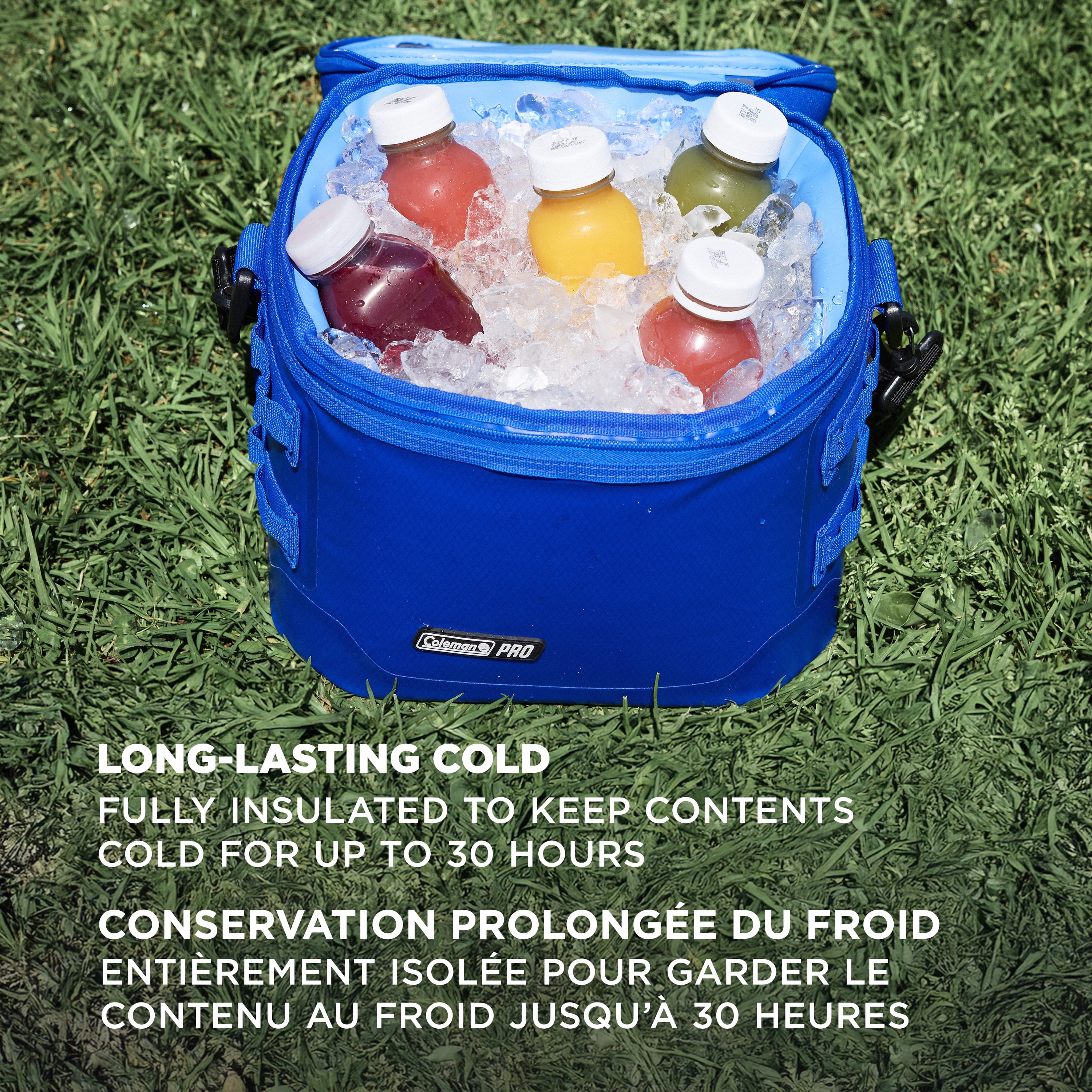 Coleman Pro Premium Soft Cooler, 24 Can (32 qt) Lunchbox with Insulated Lid & Body, Stays Cold up to 35 Hours