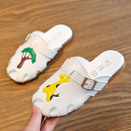 LSLJS Girl s Slippers Fashion Children Boys Girls Summer Leather Slipper Casual Sandals Shoes Kid Shoes