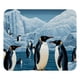 thumbnail image 1 of Alfombrilla de ratón con estampado de pingüinos: base de goma antideslizante, fácil deslizamiento, superficie cómoda, materiales duraderos, portátil y con un diseño moderno y fresco., 1 of 7