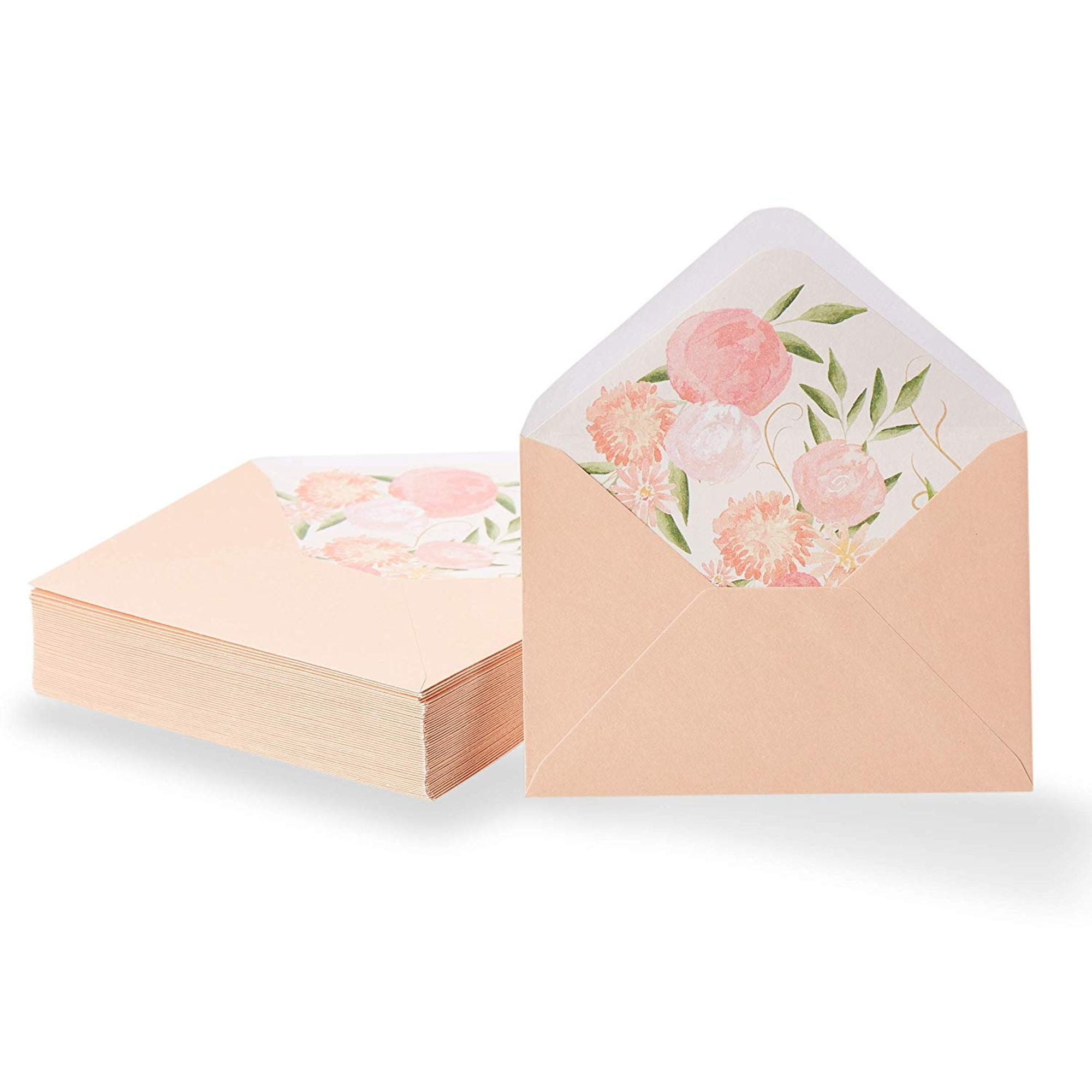 50Pack A1 Blush Pink Invitation Envelopes for 3x5 Cards with