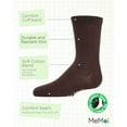 thumbnail image 3 of MeMoi Kids' Basic Cotton Blend Crew Socks, 10, Brown, 3 of 12