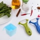 thumbnail image 3 of 5 recipientes cuadrados para alimentos, para el refrigerador, para frutas y verduras, con tapa (azul, 550 ml), 3 of 7