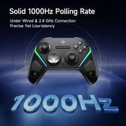 QUCOPRE Wireless Gaming Controller for PC,Switch,Android,iOS,Steam, with Charging Dock/TMR Joysticks/Dual-Mode Triggers/6-Axis Gyro/Programmable Buttons