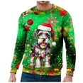 thumbnail image 2 of SRZYMJ Ugly Christmas Sweater Men Ugly Xmas Sweatshirts Crewneck Casual Loose Pullover Colorful Funny Tops For Parties, 2 of 4