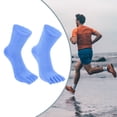 thumbnail image 6 of Unique Bargains 1 Pair Full Finger Five Toe Socks Unisex Non Slip Daily Fit Finger Socks Blue, 6 of 7