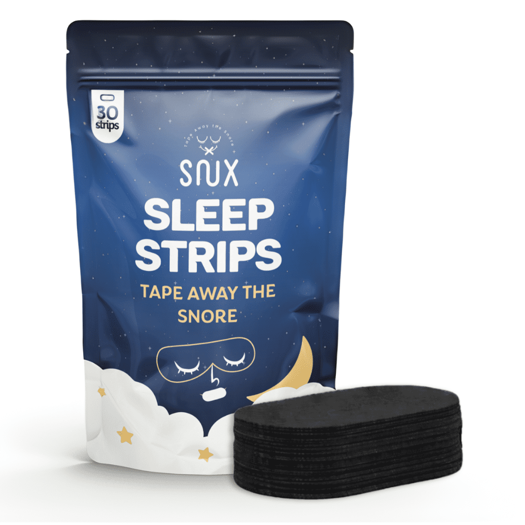 Snux Premium Mouth Tape for Sleeping and Nasal Breathing - 30 Black Sleep Strips - Anti Snoring