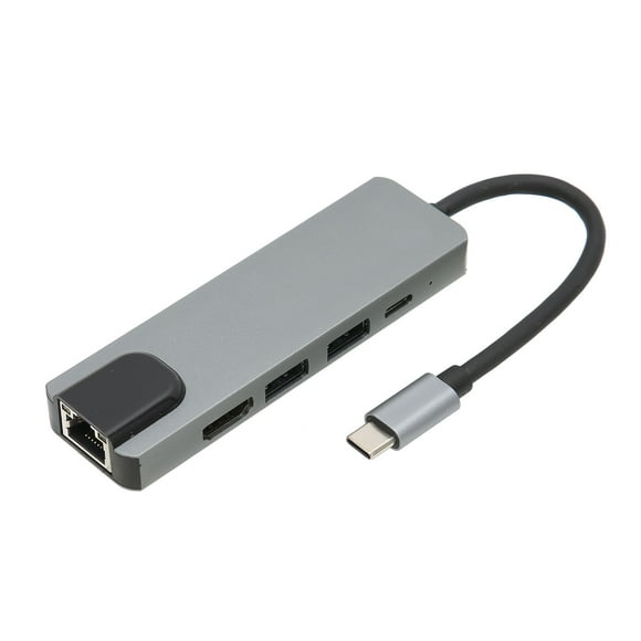 USB Hub For Laptop, PD Charging Port Alloy Housing USB C HUB For TV For Projector For Monitor