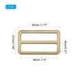 thumbnail image 2 of Metal Tri-glide Slide Buckle 1 1/2 Inch, 8 Pcs Zinc Alloy Adjuster Sliders Webbing Strap Fastener, Bronze, 2 of 7