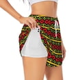 thumbnail image 2 of Bixox Women's Classic Color Music pattern 2 in 1 Running Shorts - Lightweight Athletic Workout Gym Yoga Shorts Liner with Pockets - Small, 2 of 5