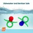 thumbnail image 6 of RaZbaby RaZberry Teether Tpy (2 Pack) - Soft Silicone, BPA Free, Easy-to-Hold - Red/Blue / for Baby 3m+ / Pacifier Teether Style, 6 of 8
