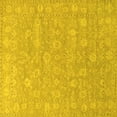 thumbnail image 1 of Ahgly Company Machine Washable Indoor Square Oriental Yellow Traditional Area Rugs, 7' Square, 1 of 4