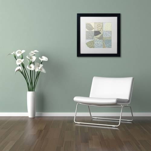Trademark Fine Art "Leaf Story IV" Canvas Art by Color Bakery White Matte, Black Frame
