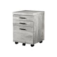 thumbnail image 2 of Black Handles & Ample Drawer Space - Grey 3-Drawer File Cabinet for Office Use, 2 of 3