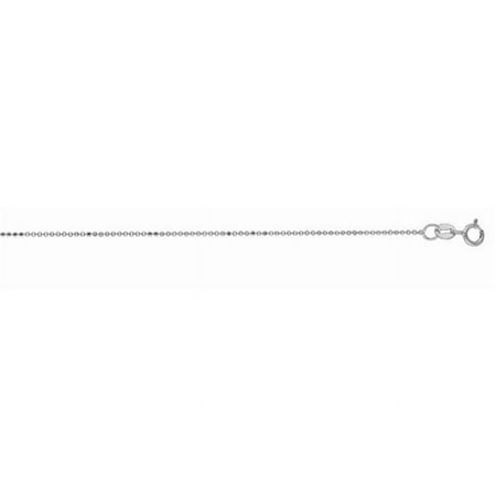 Royal Chain WLBD050-16 16 in. 14K White Gold Diamond Cut Bead Chain with Lobster Clasp