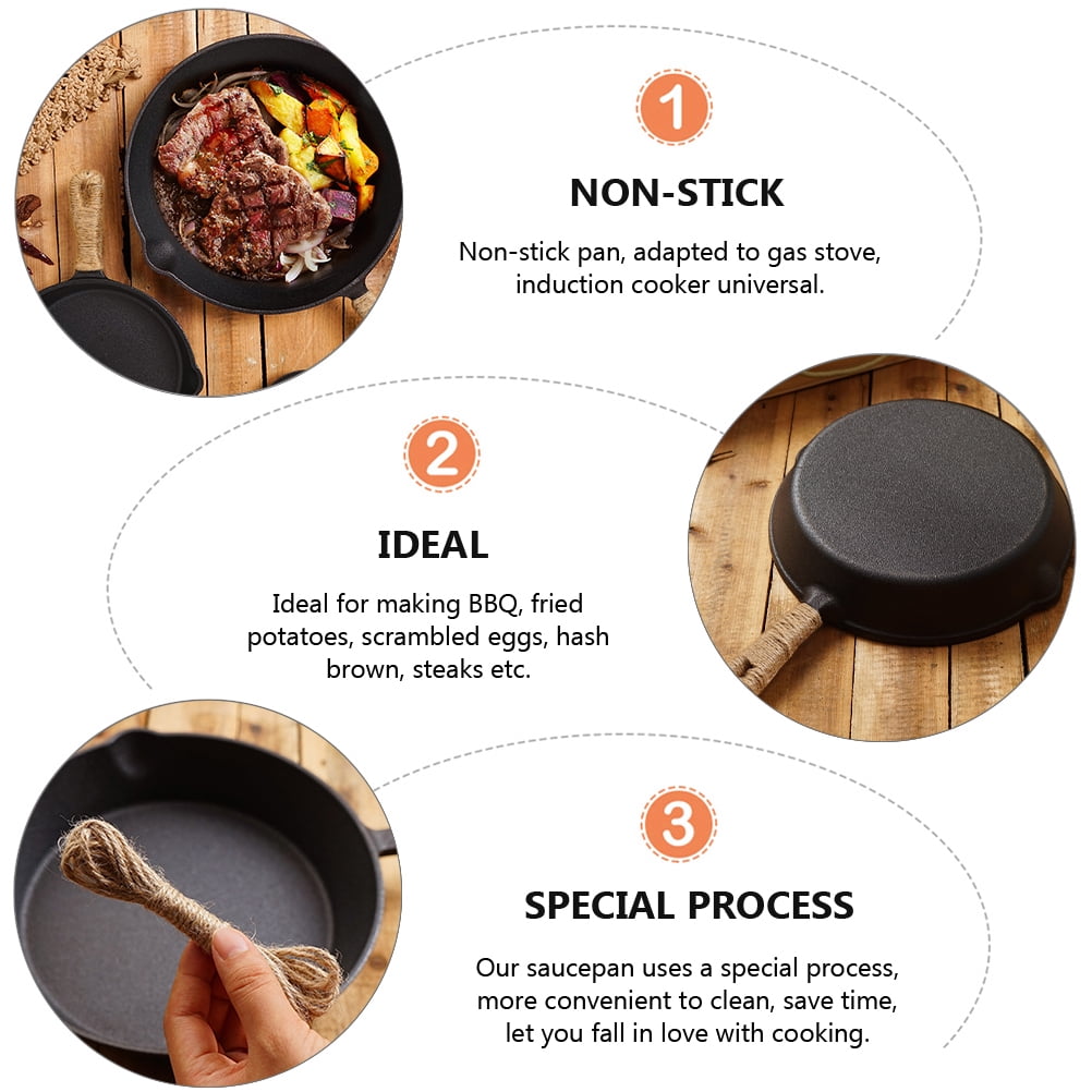 Iron frying pan Cast Iron Pan Durable Frying Pan Pancake Pan Multi