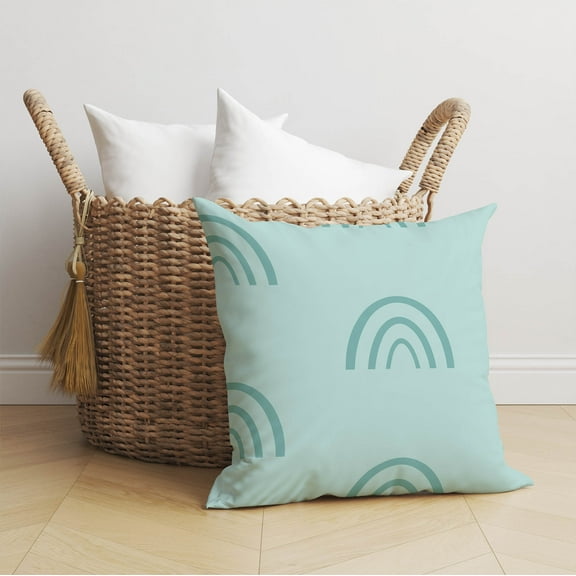 Plain Bows Match Light Blue Throw Pillow