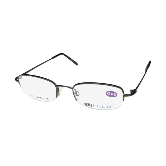 TIFLEX 1600 TITANIUM EYEGLASS FRAME/EYEWEAR HALF-RIM STAINLESS STEEL METAL SLEEK