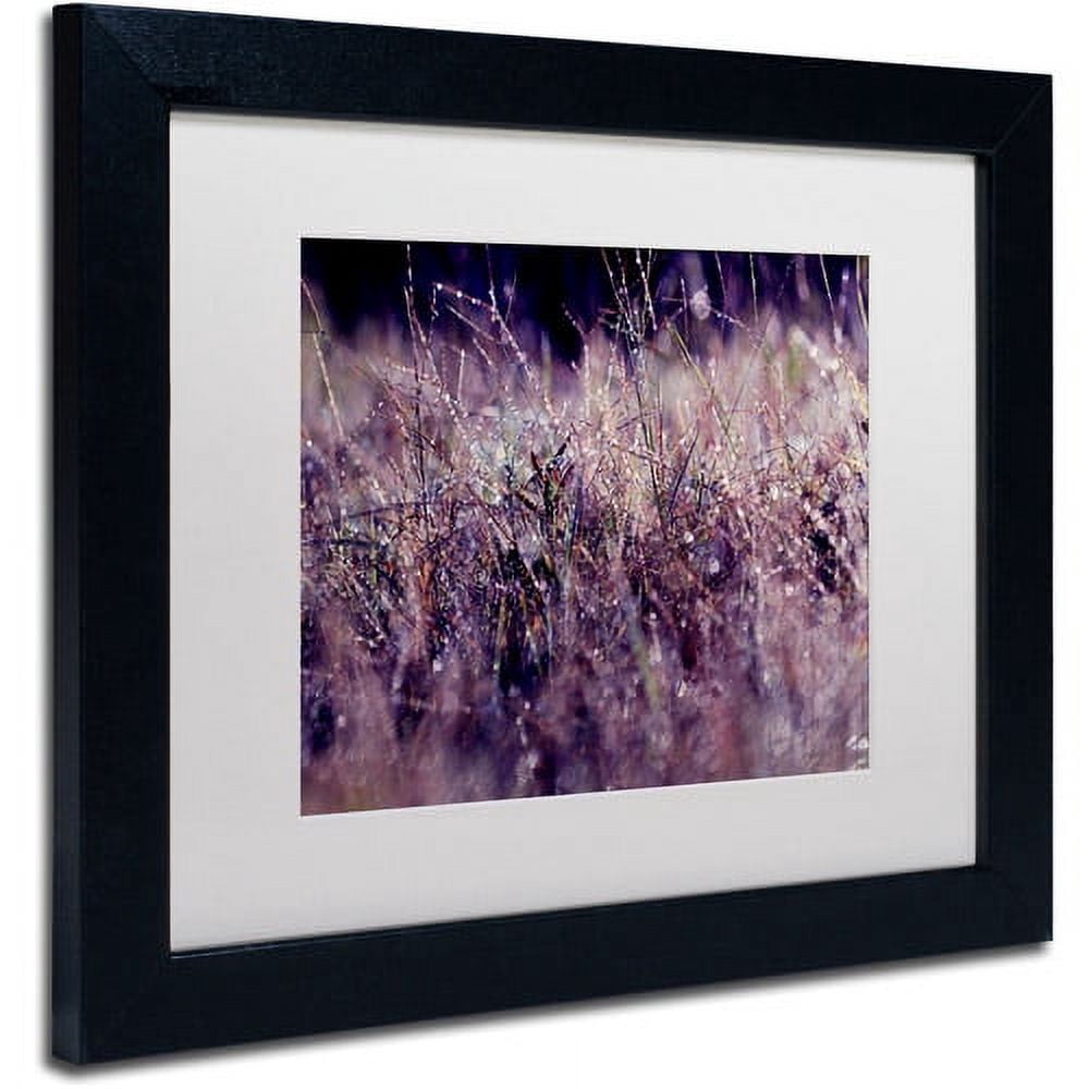 Trademark Fine Art "Purple Rain" Canvas Art by Beata Czyzowska Young, White Matte, Black Frame