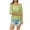 Green, variant on Buigttklop Women Casual Summer Scoop Neck Top Short Sleeve Sweater Casual Crochet Hollow Out Knit Tunic Tops Blouse