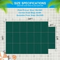 thumbnail image 6 of Pool Safety Cover for 16x32ft Rectangular Inground Winter Pool with 4x8ft Center Step - Triple-Stitched High-Strength Polypropylene Mesh, Rain Permeable, Child/Pet Safety, Full Installation Kit, Green, 6 of 6
