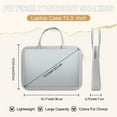 thumbnail image 5 of Stillithou Laptop Bag, 13.3 Inch Waterproof Anti-Scratch Shockproof Silicone laptop tote bag for women, Office Work Travel, Light Grey, 5 of 7