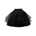 thumbnail image 2 of Falda sin aros Enagua Media enagua Enagua para niñas de flores Media falda para mujer negro, 2 of 9