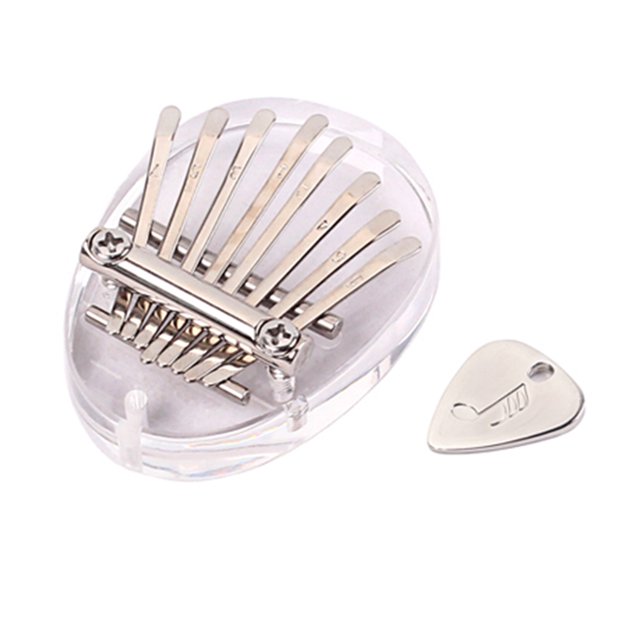 Naiovety 8-Tone Acrylic Kalimba Piano Gifts Keyboard Instrument Early-Educational Accessories Enlightenment Percussion Learning Type2 NO2 Naiovety OD024882-00