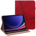 thumbnail image 1 of compatible Samsung Galaxy Tab S9/S9 Fe Embossed Striped Leather Case Blue (GET IT)_Gift Of G, 1 of 5