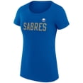 thumbnail image 2 of Women's G-III 4Her by Carl Banks Royal Buffalo Sabres Super-Slim Fit Lightweight Dot Print Team T-Shirt, 2 of 3