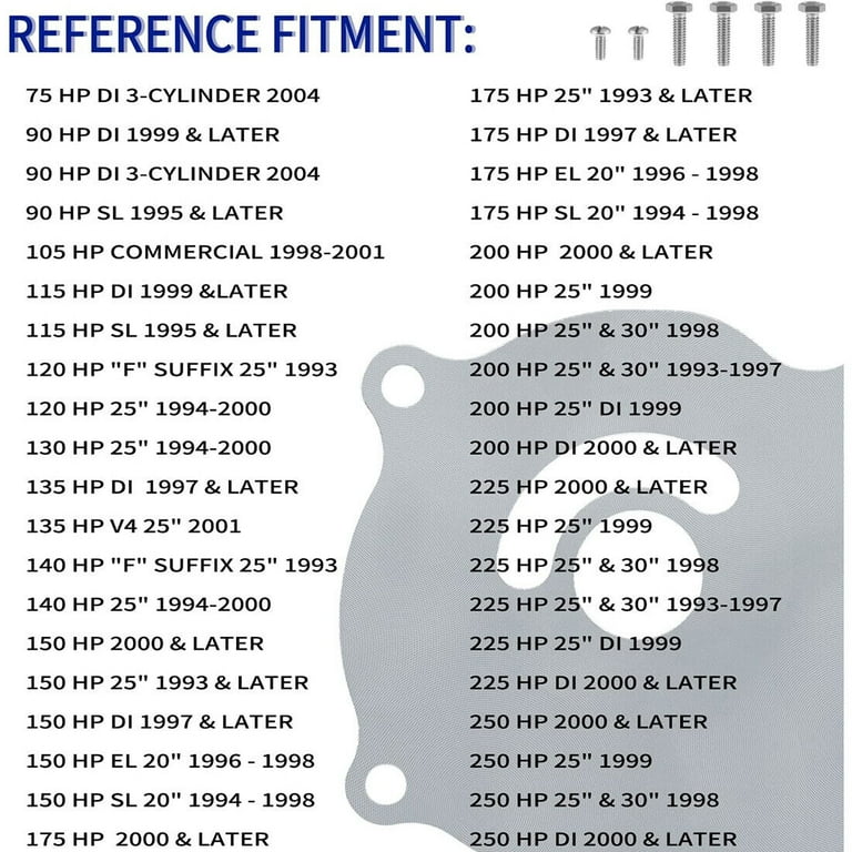 Water Pump Kit For Evinrude / Johnson 120-250HP V4 V6 Outboards - Replaces OEM 5001595